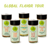 Global Flavor Tour Bundle
TruFlavor Global Flavor Tour Bundle with four seasoning blends on a white background.
Caribbean Jerk, Taco Bout Birria, Cuban Adobo, and Fajita Fiesta blends in jars and bags on a white background.