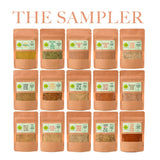 Sampler Bundle (15 Blends)
TruFlavor Sampler Bundle with 15 small seasoning bags on a white background.
Complete TruFlavor Sampler Bundle showing all 15 blends in small bags on a white background.