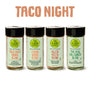 Taco Night Essentials Bundle
TruFlavor Taco Night Essentials Bundle with four seasoning blends on a white background.
Taco Bout Birria, Fajita Fiesta, Cuban Adobo, and The Real Dill Ranch blends in jars and bags on a white background.